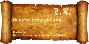 Nyeste Mirandolina névjegykártya